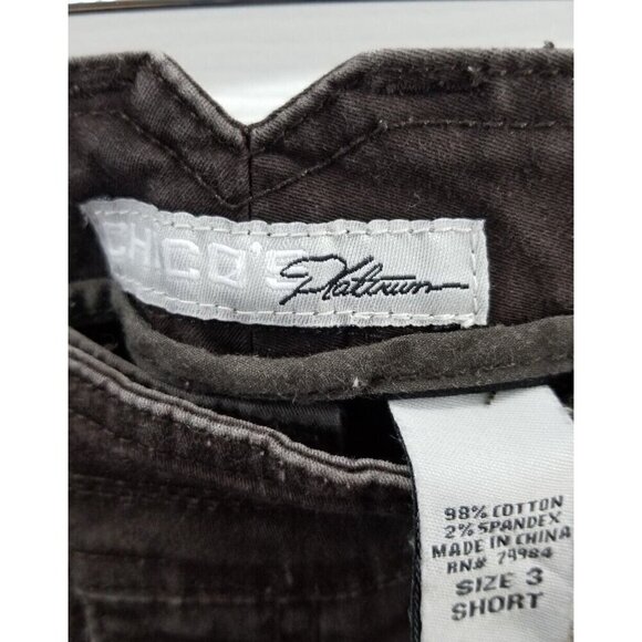 Chico’s Platinum Embellished Pockets Brown Val MS jeans size 3 (16) short - Picture 4 of 8
